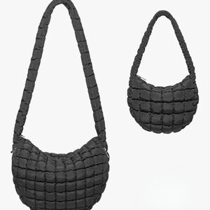 Elegant Black Quilted Shoulder Bag